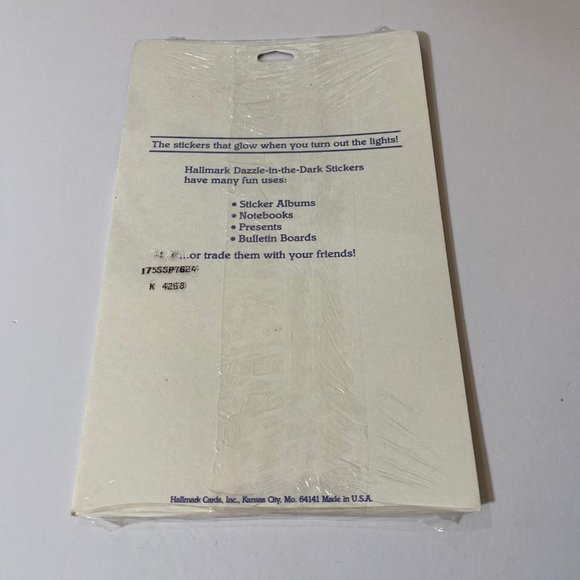 Vintage Hallmark Lightbulbs Dazzle Glow In The Dark Stickers - Picture 6 of 6